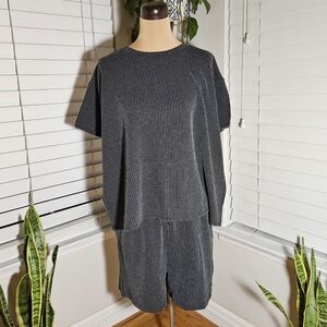 2 Piece Set:Zenana Shirt and Shorts Set